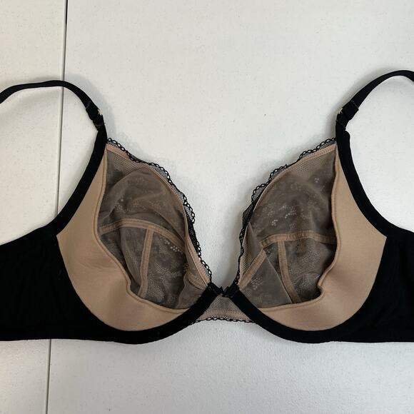 Torrid Curves Plus 40B Bra Plunge Unlined Mesh Lace Straight Back Multi-Way - Picture 9 of 15